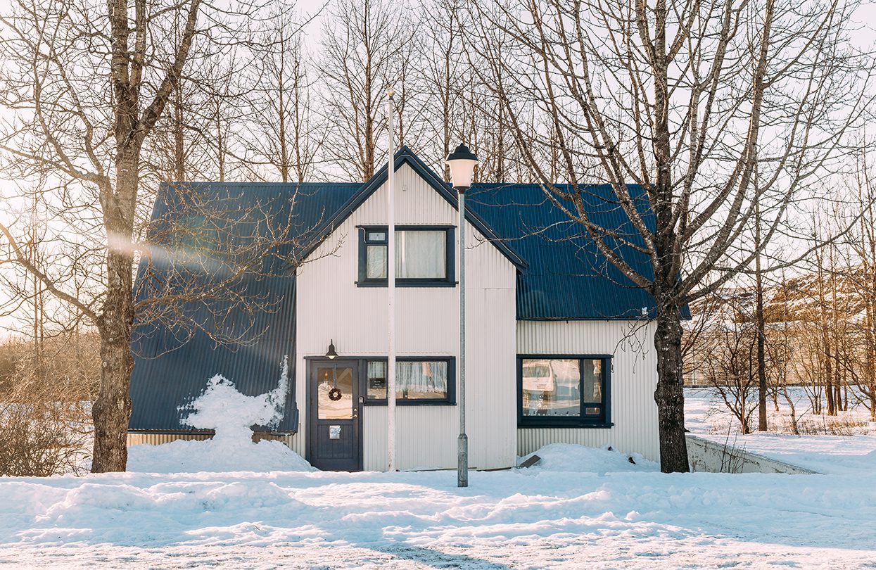 House At Sunset