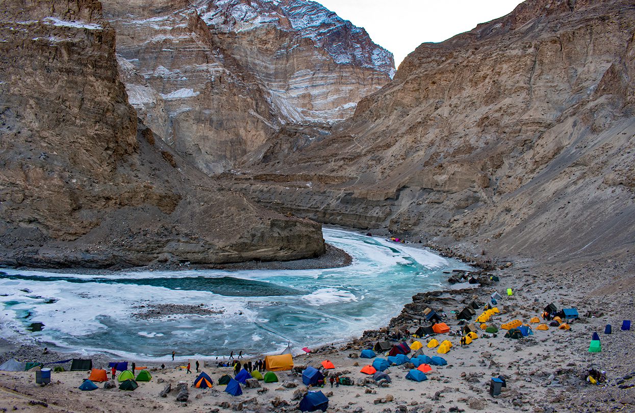 Landscape of Chadar, the frozen river trek at Leh, image by sumankyal