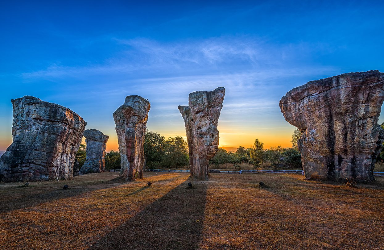 Chaiyaphum while sunrise or the Stonehenge of Thailand, image by Nawit