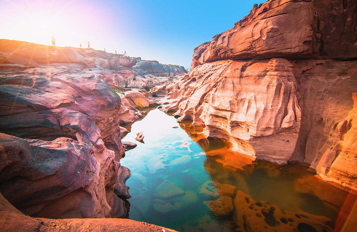 Grand canyon Mekong River (Sam Phan Bok) at Ubon Ratchathani, image by PanyaStudio