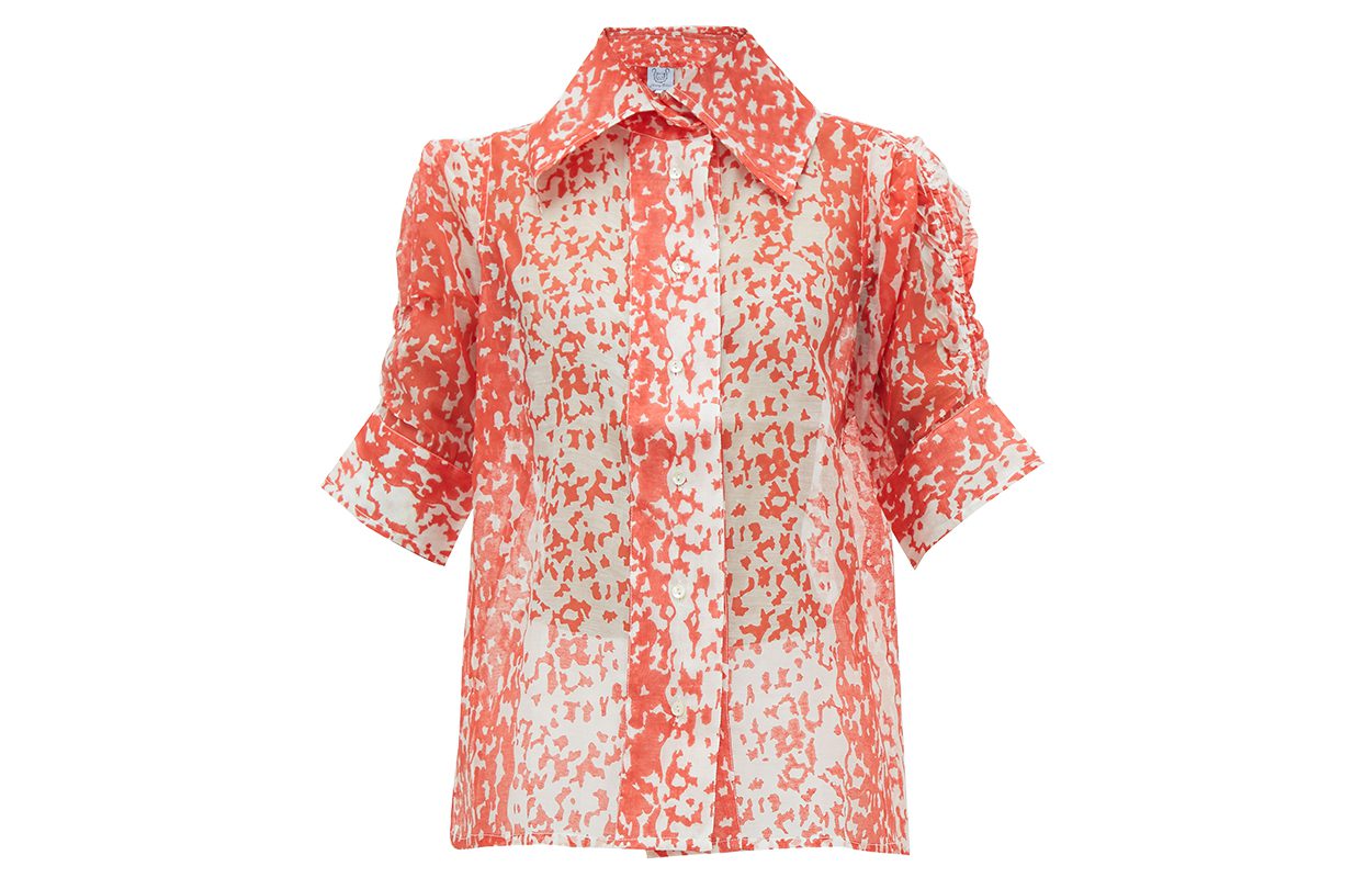 Thierry Colson Tilda Printed Cotton-Blend Blouse 5 Matchesfashion.com