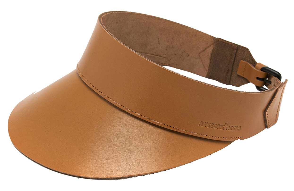 Awesome Needs Brown Leather Visor $238 Modaoperandi.com