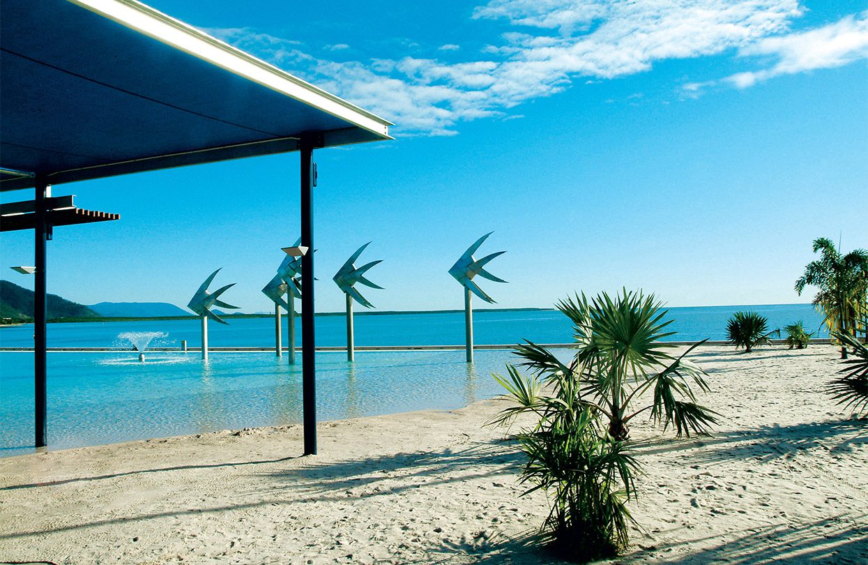 Year-round swimming is a treat at Cairn’s Esplanade Lagoon, photo by Tourism and Events Queensland