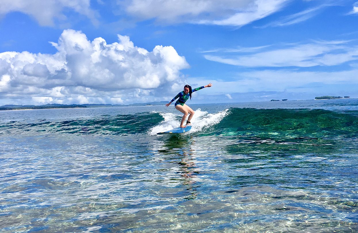 Surfing in Siargao, image by Ruby Ann Fuentes