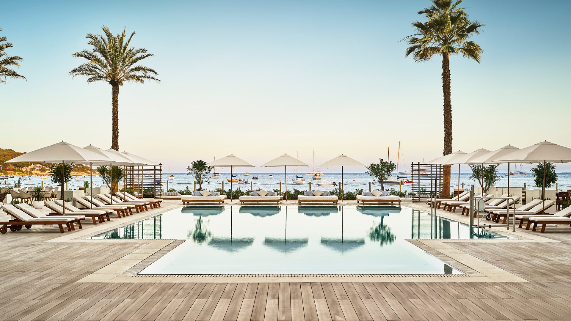 The pool with a view at Nobu Hotel Ibiza Bay
