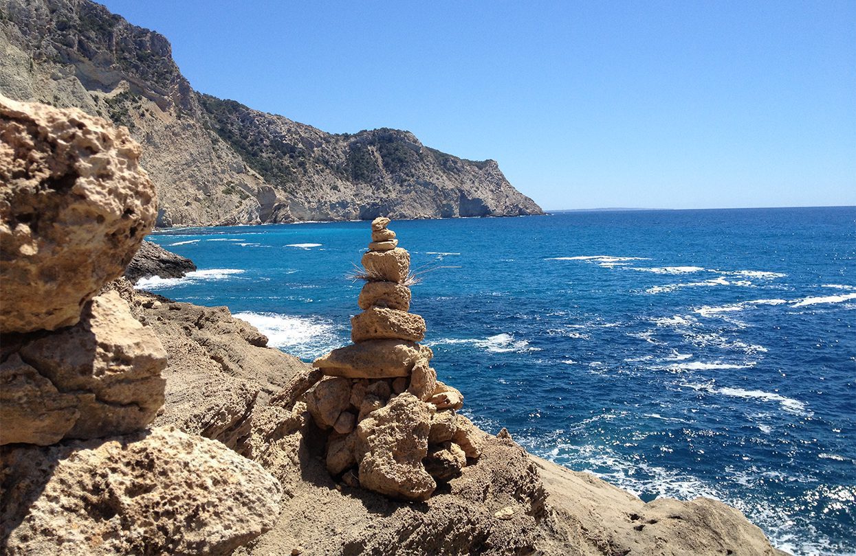 Hippy art encountered during a guided walk with Walking Ibiza