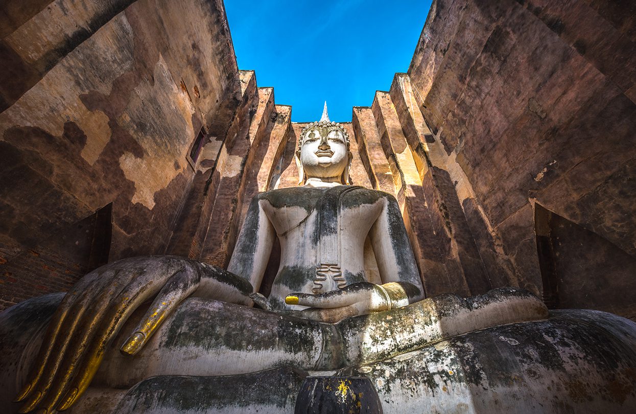 Phra Achana Buddha Image at Sri Chum Temple in Sukhothai Historical Park, Sukhothai