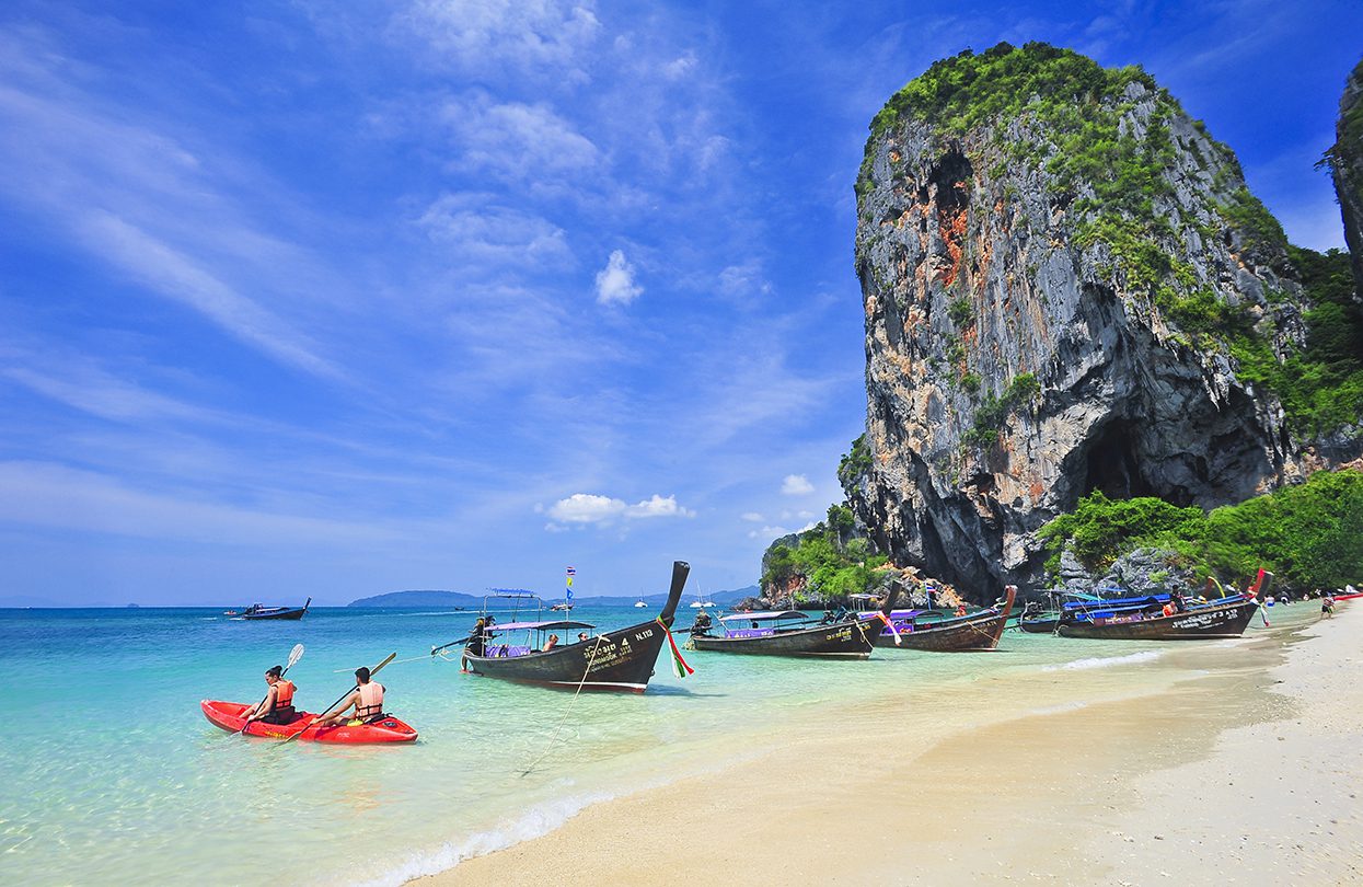 Tham Phra Nang Beach on Nang Bay in Hat Noppharat Thara - Mu Ko Phi Phi National Marine Park, Krabi