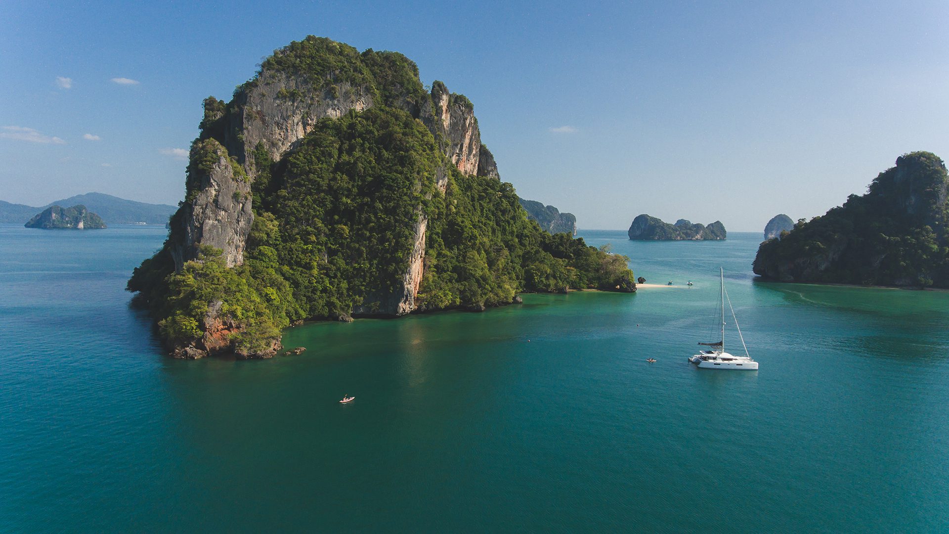 Sail Away On A Catamaran Amidst Breathtaking Views Of Phuket