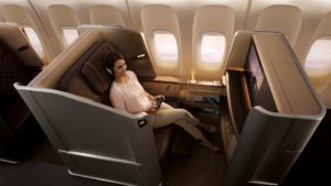 First Class As seen on the retrofitted 777-300ER aircraft, image by Singapore Airlines