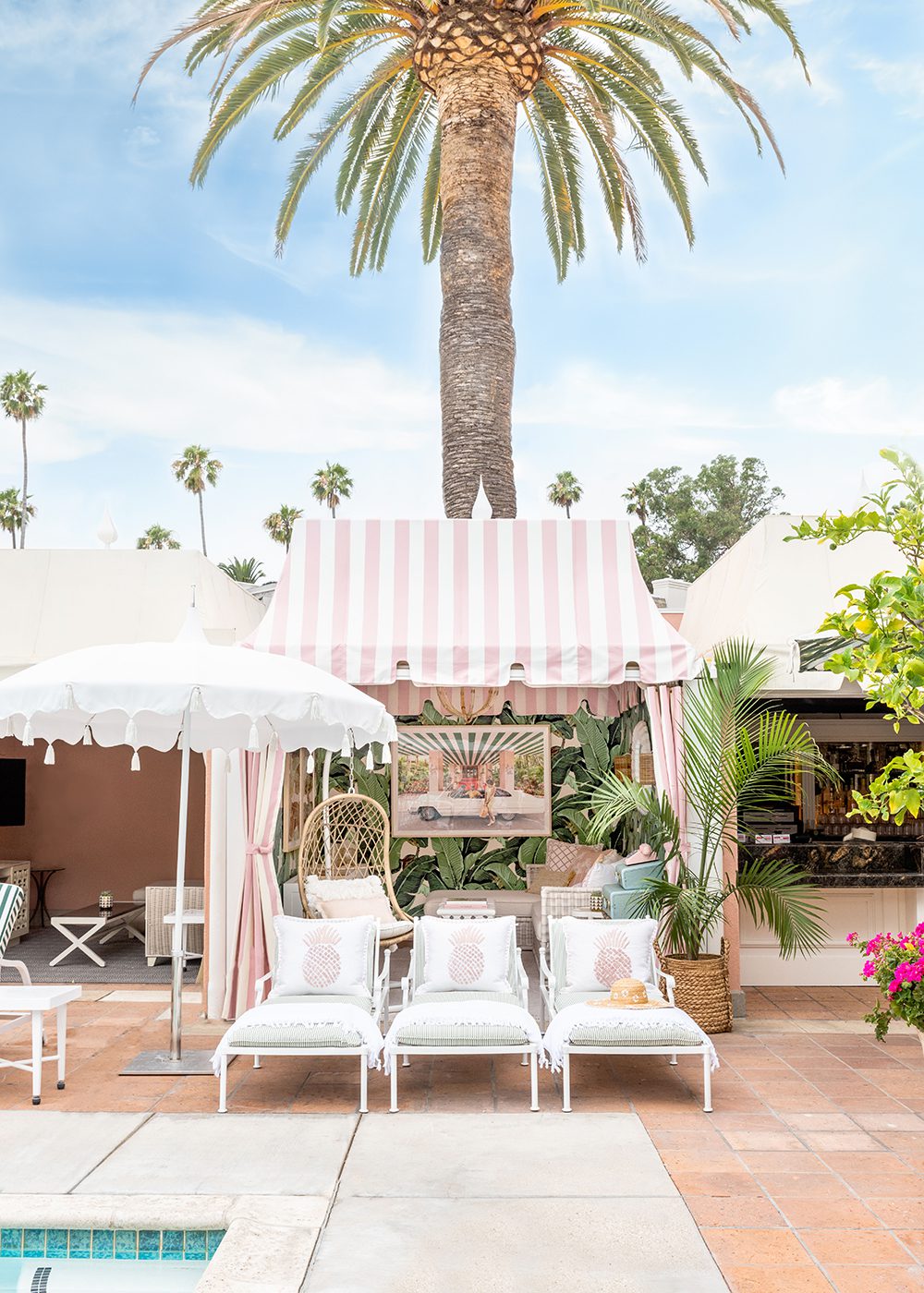 Gray Malin redesigned The Beverly Hills Hotel’s Cabana One, Photo Credit - Dorchester Collection