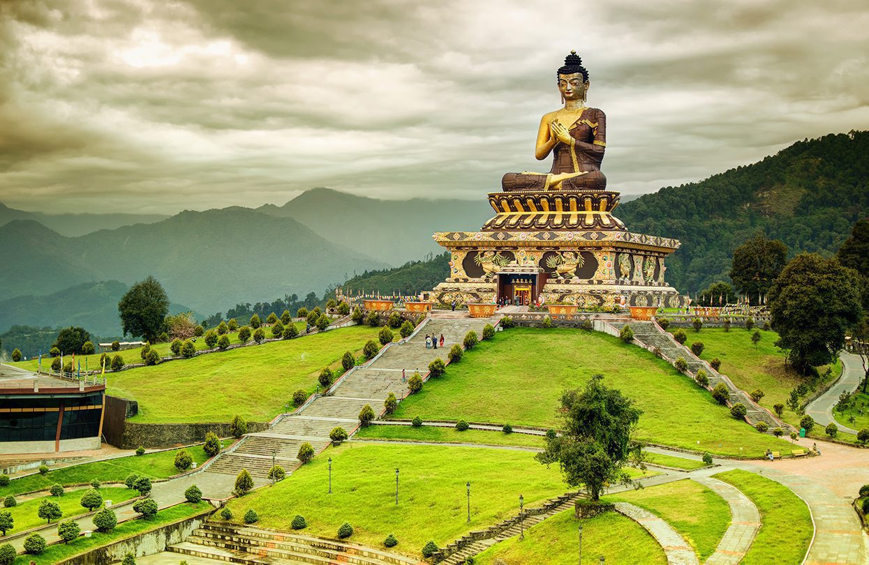 Beautiful statue of Lord Buddha, at Ravangla, Sikkim, image by Rudra Narayan Mitra