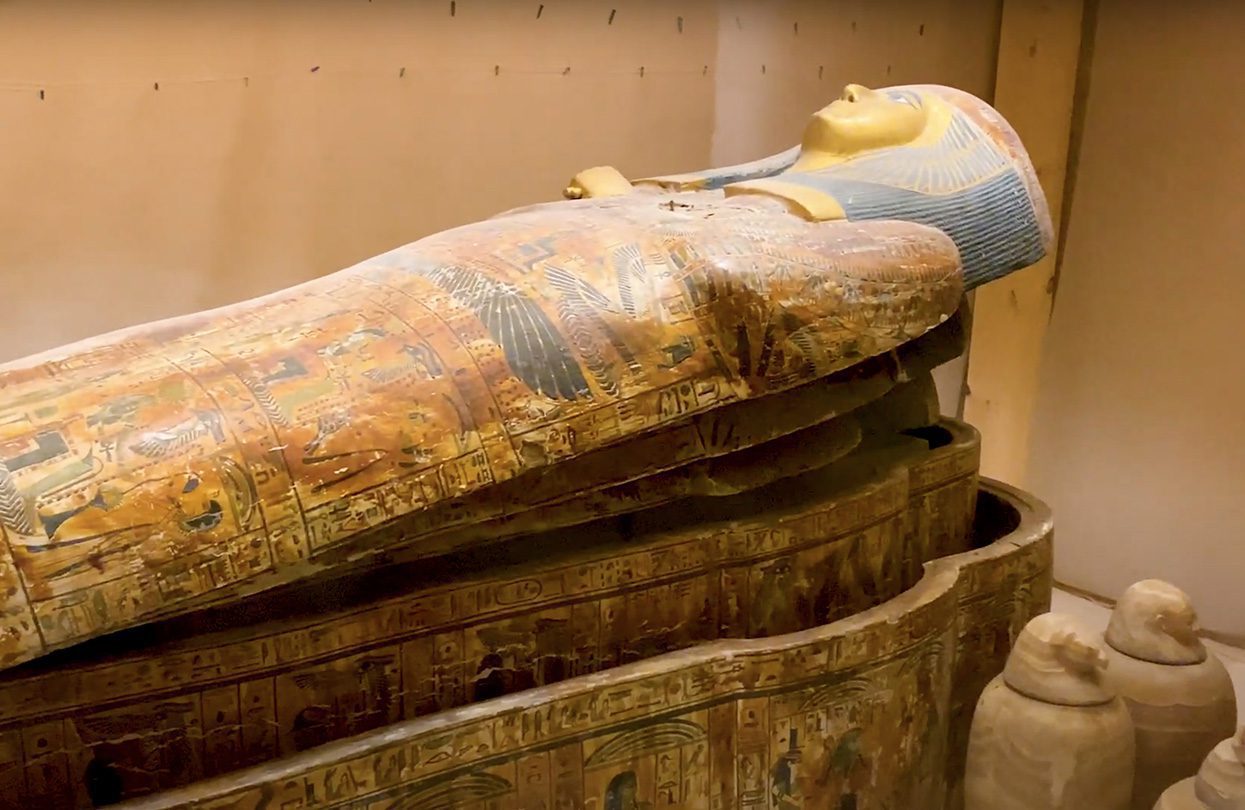 Sharm El-Sheikh National Museum's display behind glass