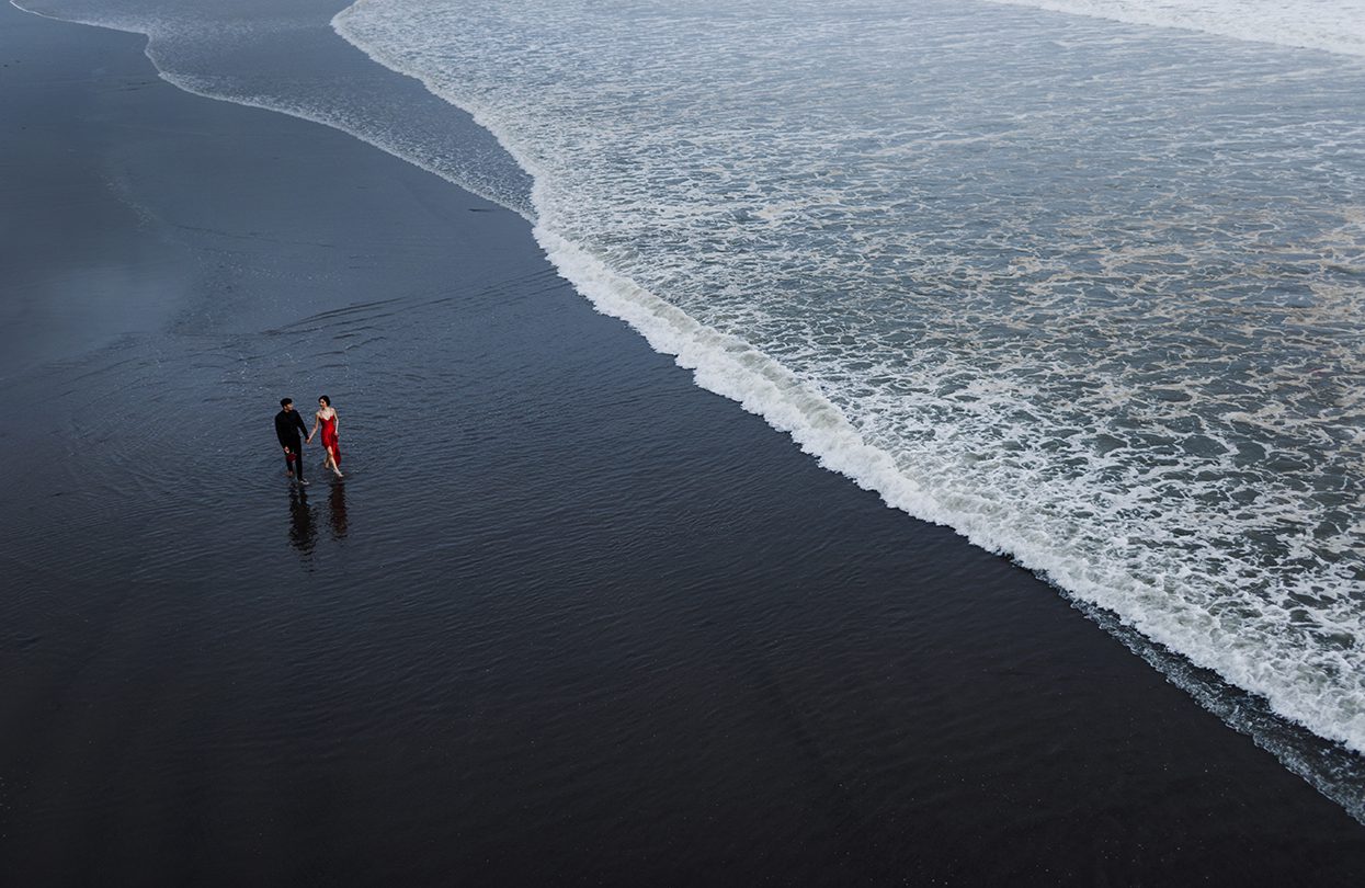 Soori Bali's black sand beach