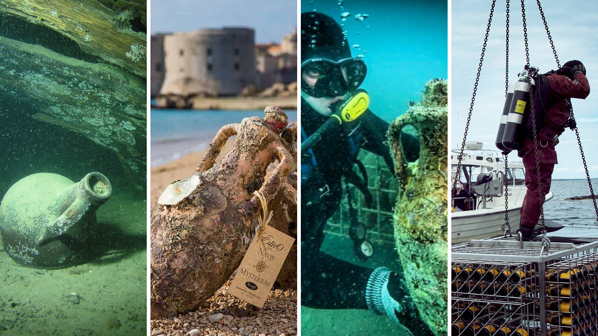 Underwater wine ageing