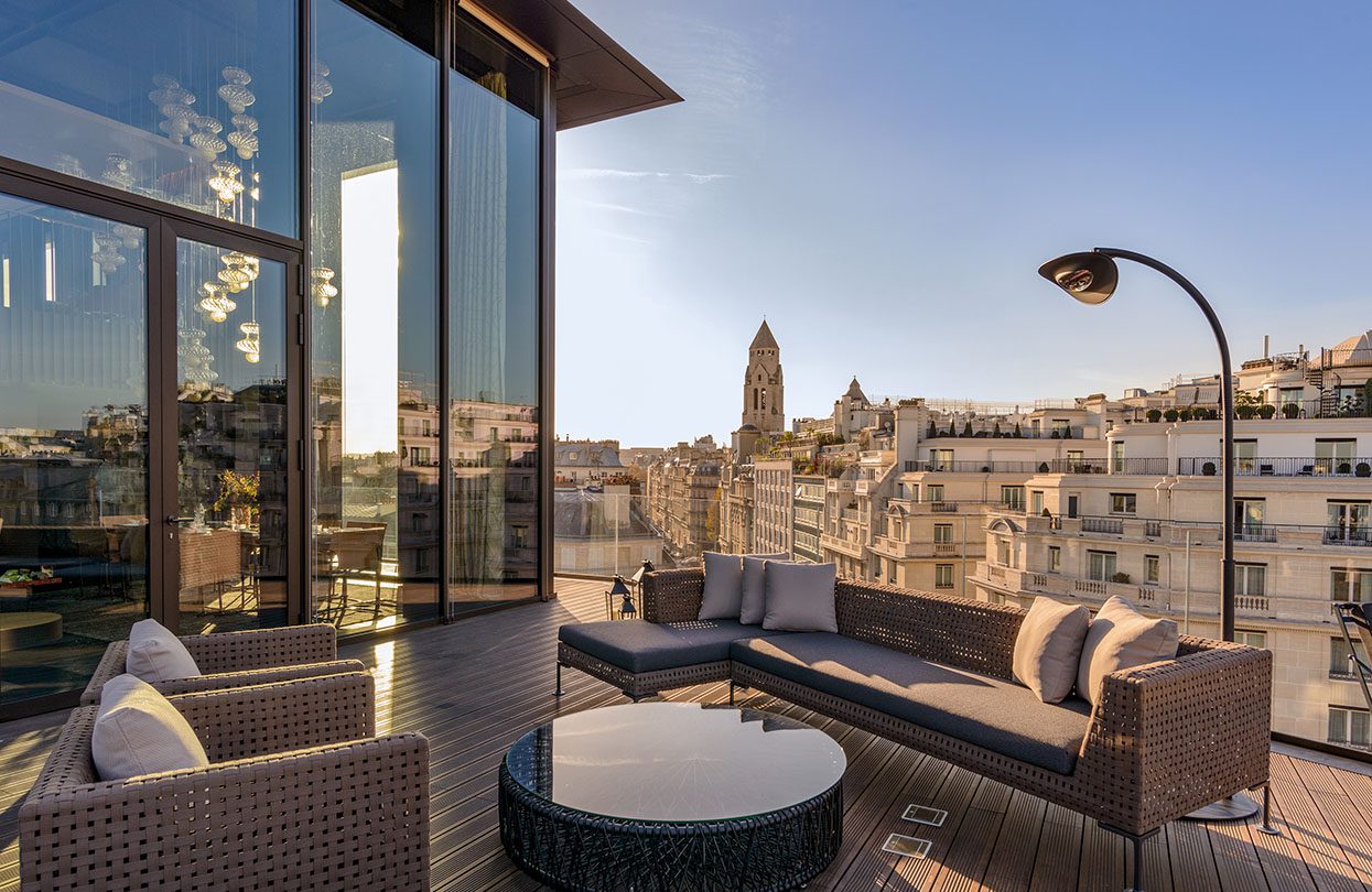 Bulgari Hotel Paris Penthouse Dining Room Terrace