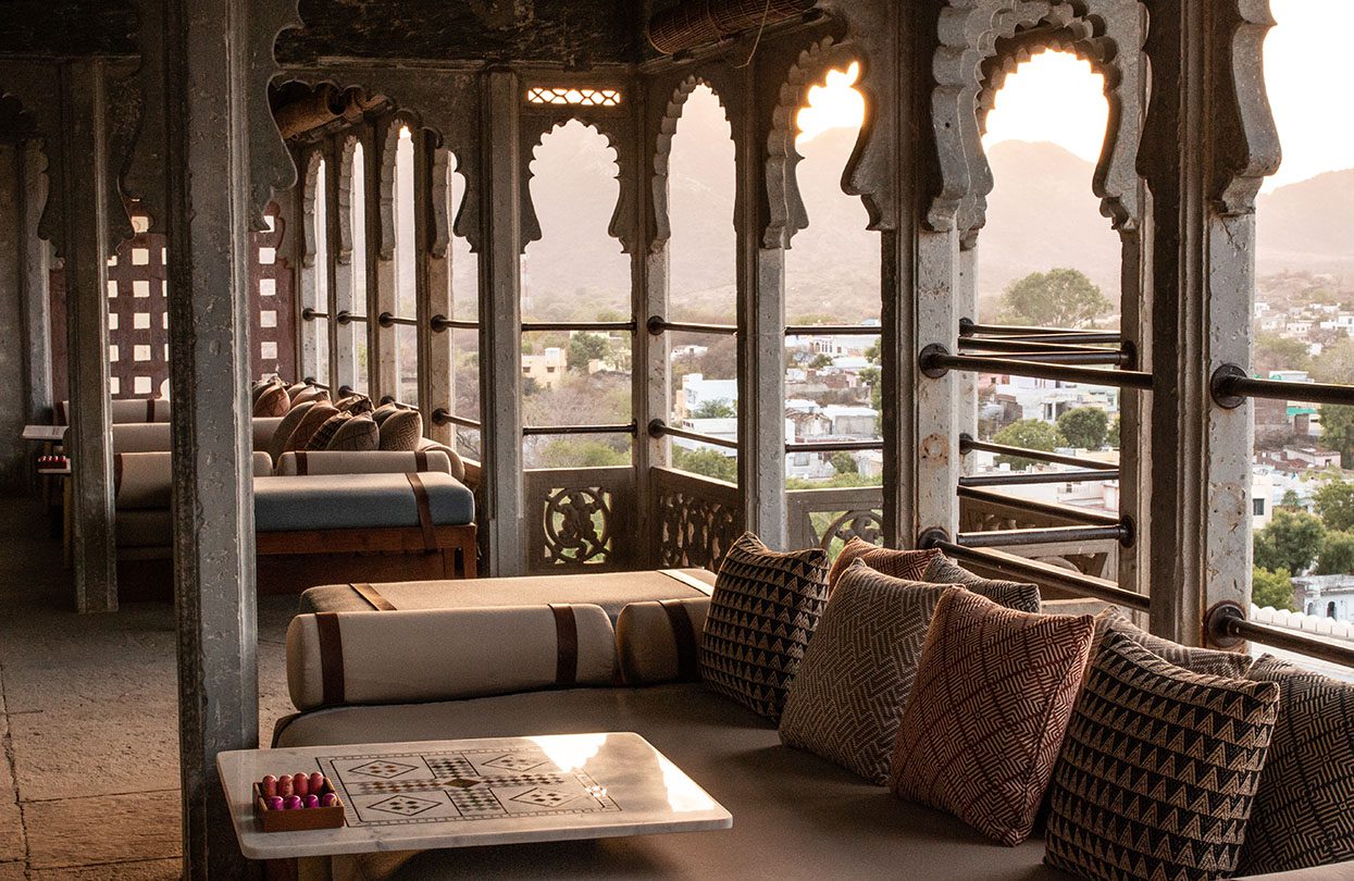 Silver Lounge (Outdoor Sitting Area) - RAAS Devigarh, photo credits RAAS Devigarh