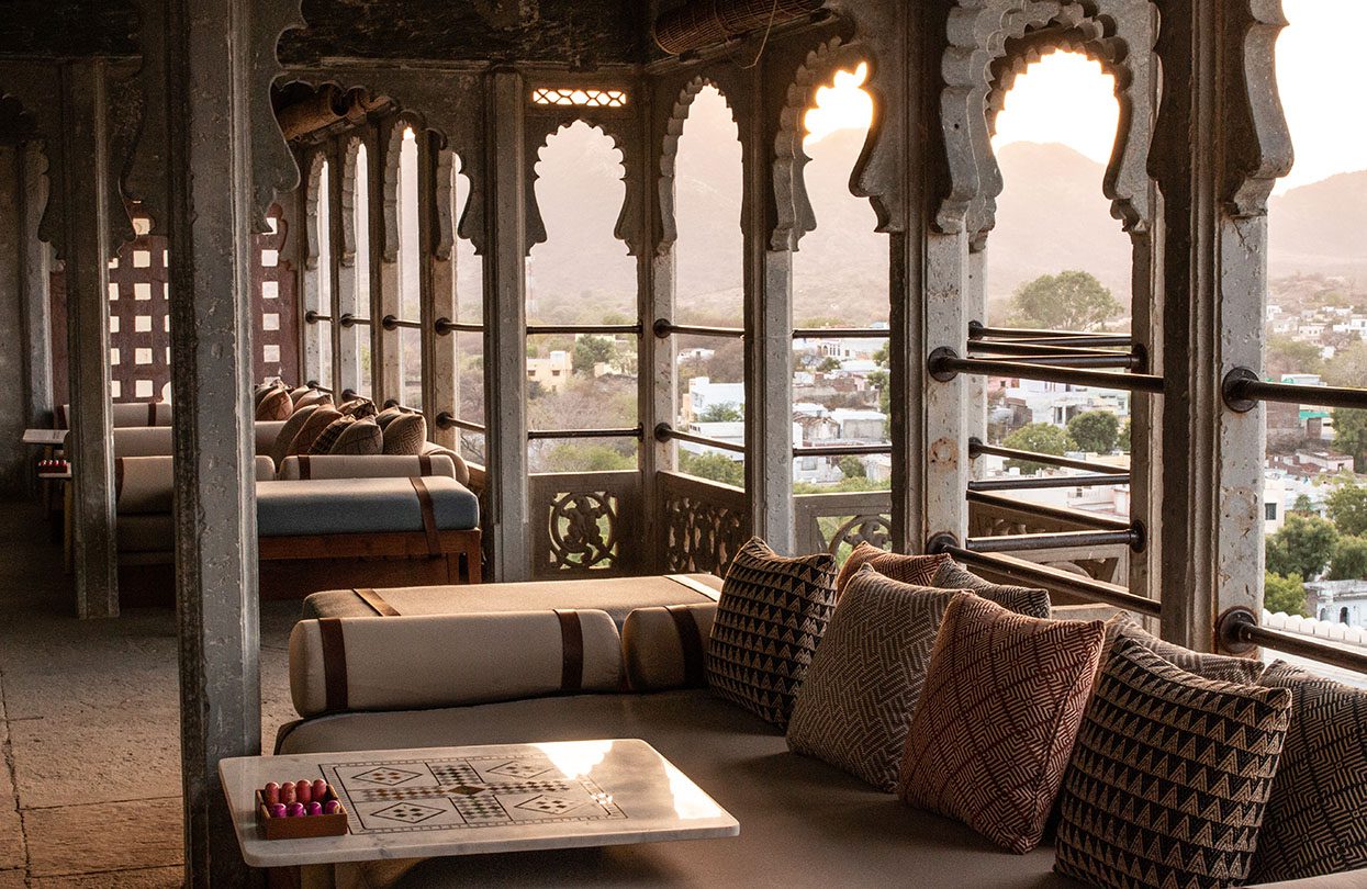 Silver Lounge (Outdoor Sitting Area) - RAAS Devigarh, photo credits RAAS Devigarh