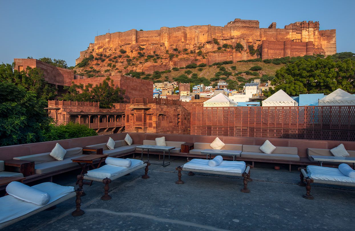 Rooftop Bar, Mehrangarh Fort - RAAS Jodhpur, photo credits RAAS Jodhpur