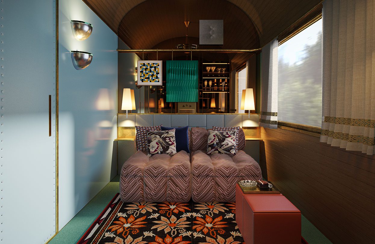 Orient Express Suite Deluxe, Rendering Orient Express La Dolce Vita, by Dimorestudio