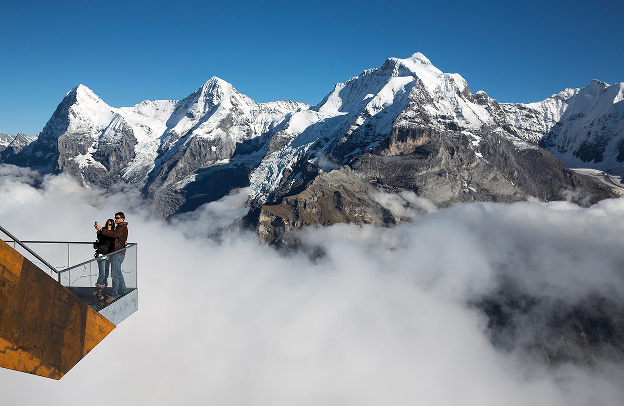 Pose in style above the clouds at Skyline Walk at Birg, photo credit Swiss Tourism Board