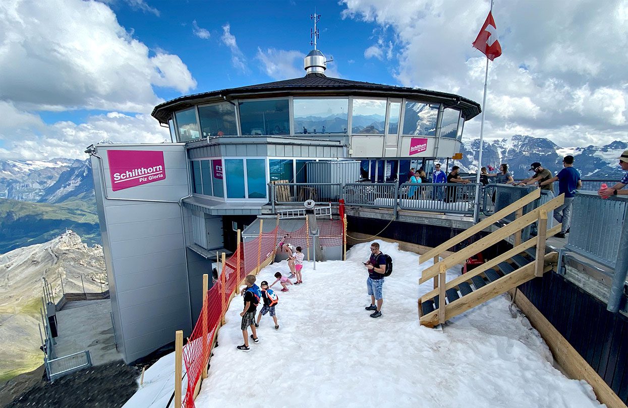 A touch of snow at Schilthorn, photo credit Swiss Tourism Board