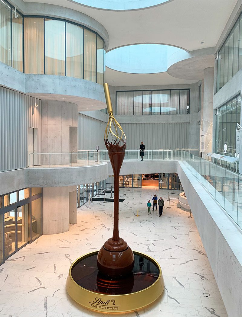 Lindt Home of Chocolate is where to find the planet’s tallest chocolate fountain, measuring an eye-popping nine metres high, photo by lerichti