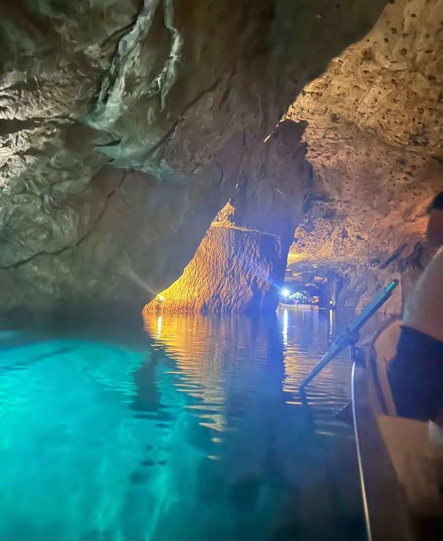 Lac Souterrain de St. Leonard in the upper Rhône River Valley is a subterranean body of water