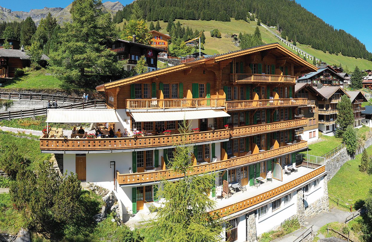 Enjoying peace and tranquillity at Hotel Alpenruh in Mürren, a car-free village, image by Switzerland Tourism