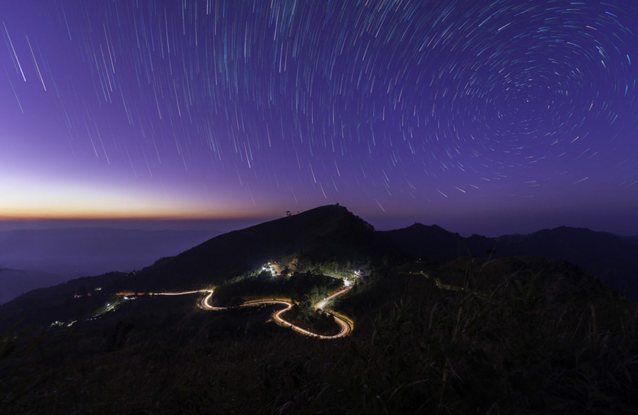 Beautiful scenery during the twilight from Doi Pha Tang, Chiang Rai, image by Dark Sky Conservation Area