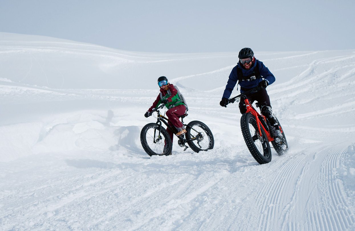 Fatbiking in the snow when at Davos, image by Adriano Spiccia, Switzerland Tourism