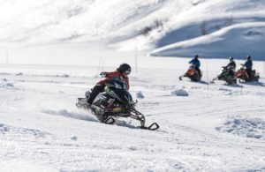 E-snowmobiles at SnowXpark, image by Titlis Cableways