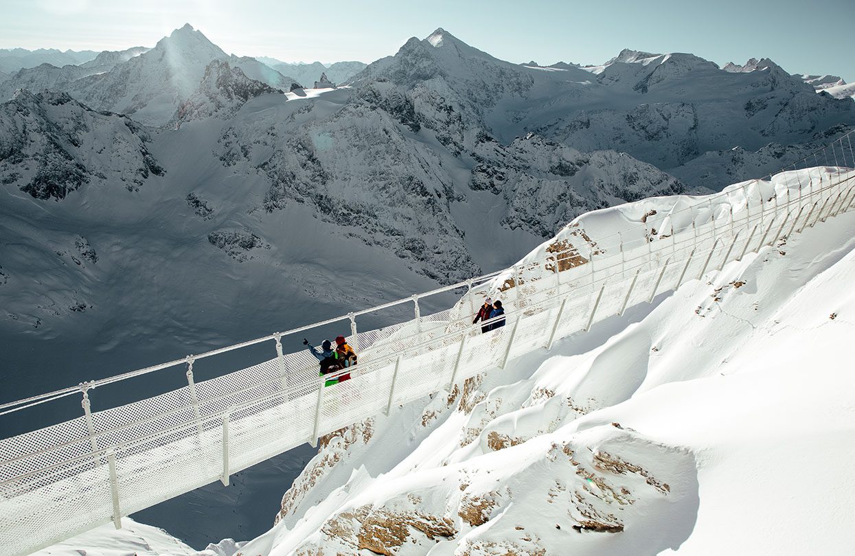 Incredible views from the Titlis Cliff Walk, image by Titlis Cableways