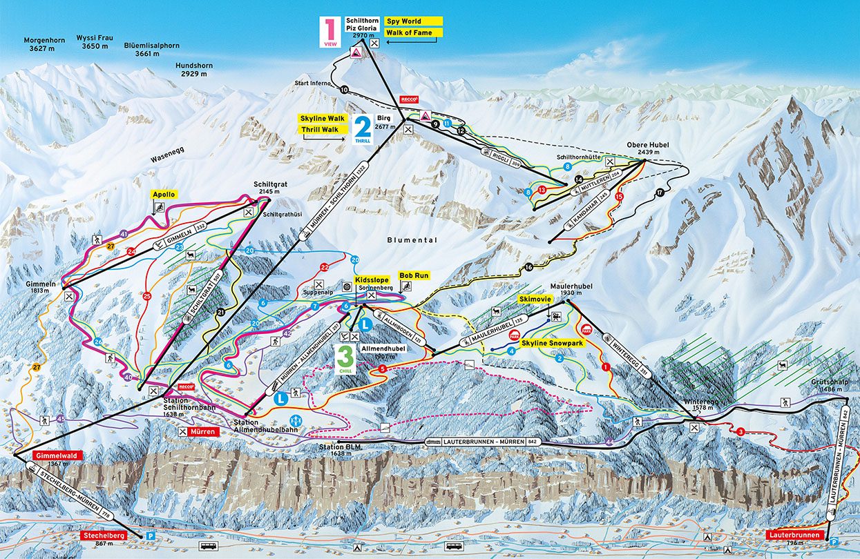 The Ski Piste Map, image by Switzerland Tourism