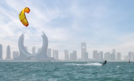 Kitesurfing at Raffles Doha and Fairmont Doha, Courtesy of Qatar Tourism