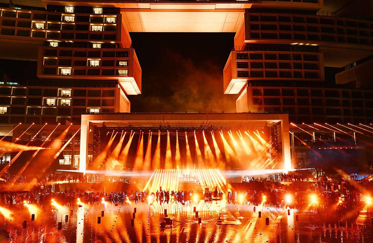 Swedish House Mafia entertain guests at the after party for the Grand Reveal of Dubai’s newest luxury hotel Atlantis The Royal, photo by Jeff Spicer, Getty Images for Atlantis The Royal