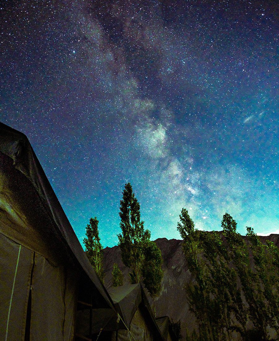 Stargasing when at Nubra Valley, Hunder, India, Photo by Fahrul Azmi on Unsplash