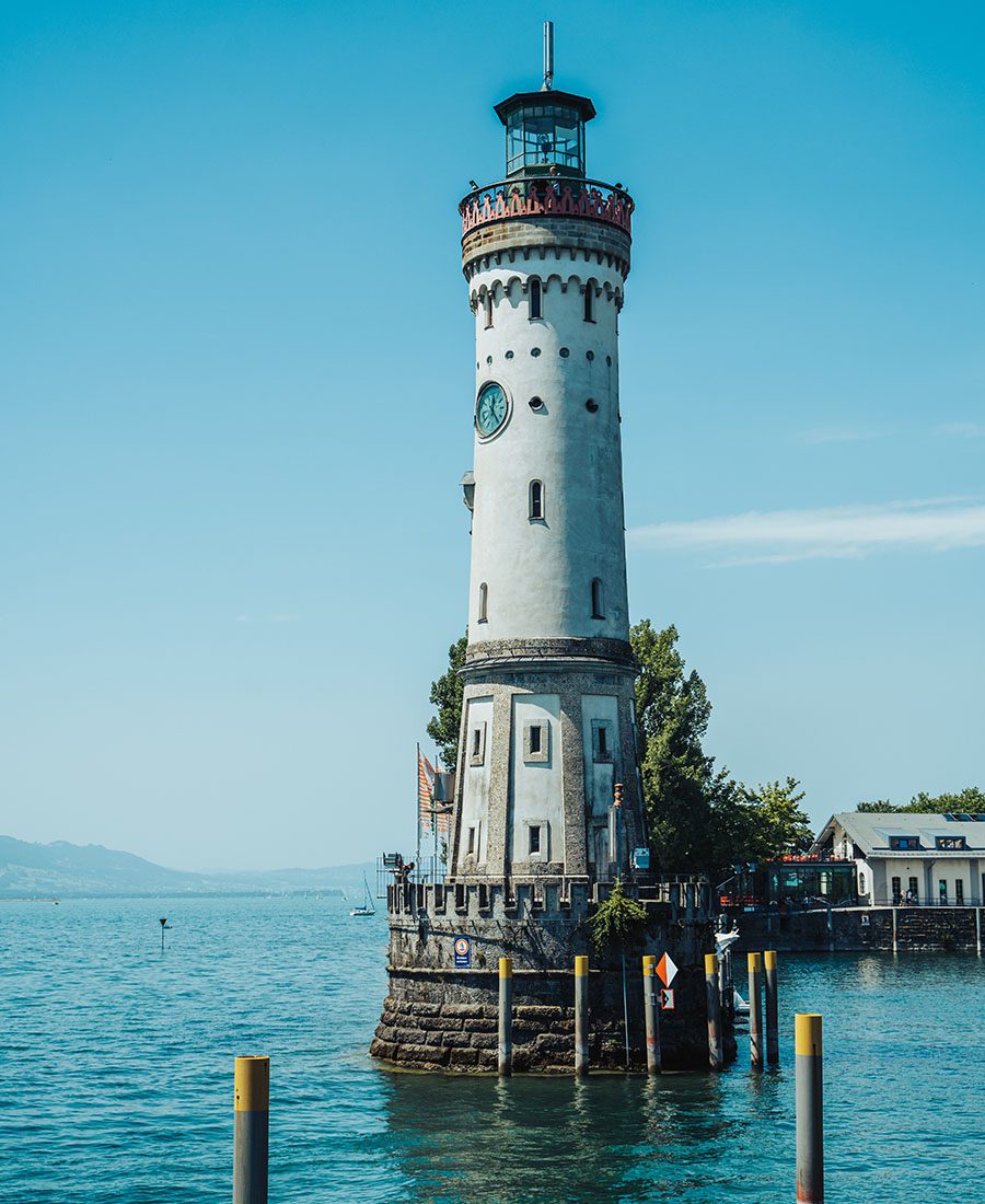 The Lindau Lighthouse at Lake Constance, Photo by Benni Fish