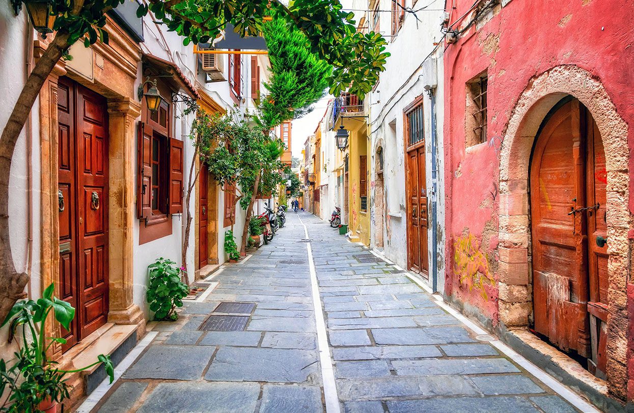 The town of Rethymno in Crete