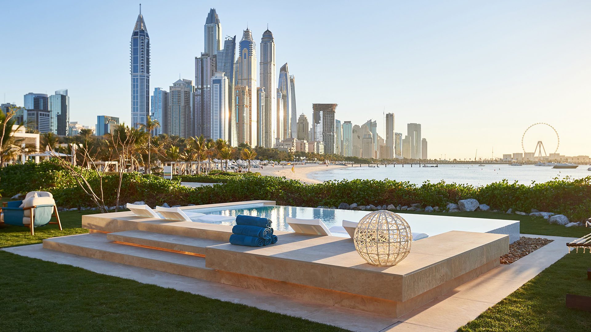 DRIFT Beach Dubai Private Beach Cabana pool