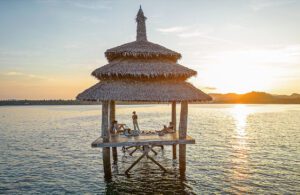 Nay Palad Hideaway - Sunset watching on sea pagoda, Philippines