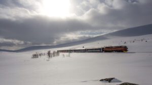 Nordland Railway in winter, Image copyright SJ Norge