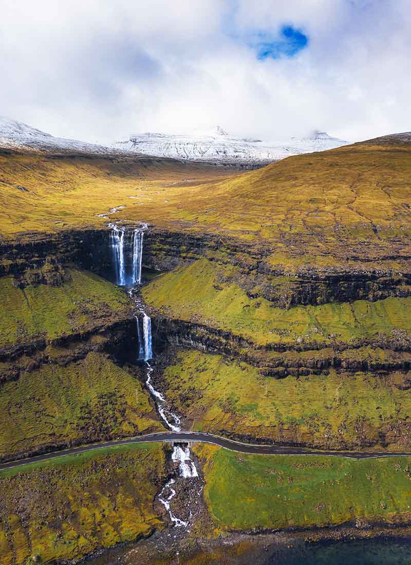 Fossa Waterfall on island Bordoy, Faroe Islands, image by Nick Fox, Shutterstock
