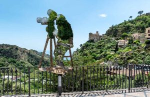 Sculpture dedicated to F F Coppola in Savoca, Image by WR7, Shutterstock