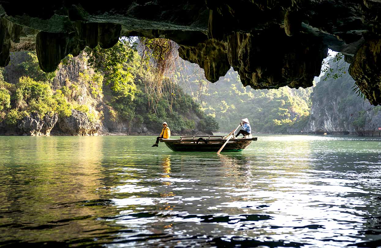 Taking a boat to visit Lan Ha Bay, Image by Quang nguyen vinh, Shutterstock