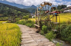Cat Cat village rice fields stretching across mountain sides in Vietnam, Image by RuslanKphoto, Shutterstock