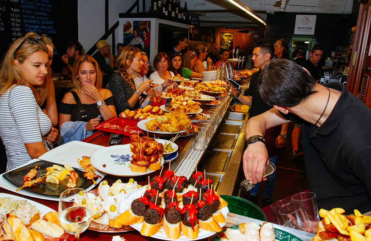 Tapas bars in San Sebastian, Image by alfernec, Shutterstock