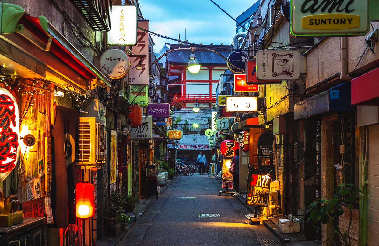There are over 200 tiny shanty-style bars, clubs and eateries at Shinjuku Golden Gai, Image by Richie Chan, Shutterstock