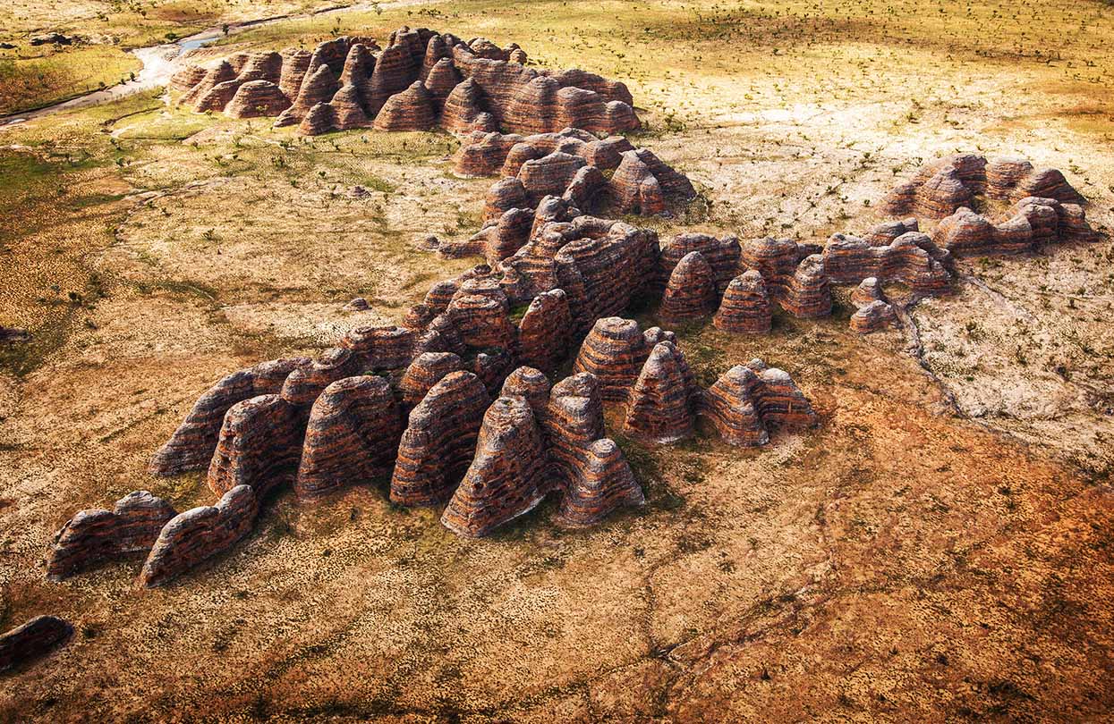 Bungle Bungles taken from dedicated a helicopter flight during the Wet season, Image by Philip Schubert, Shutterstock